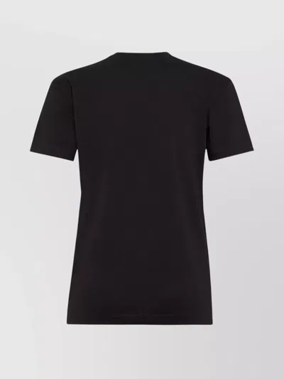 Dsquared2 Perfectly Fitted Short Sleeve Top In Black
