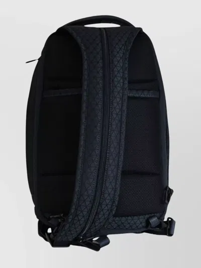 Piquadro Tablet Backpack Adjustable Straps Front Pocket In Blue