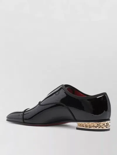 Christian Louboutin Alphamale Rocks Patent Leather Oxfords In Black