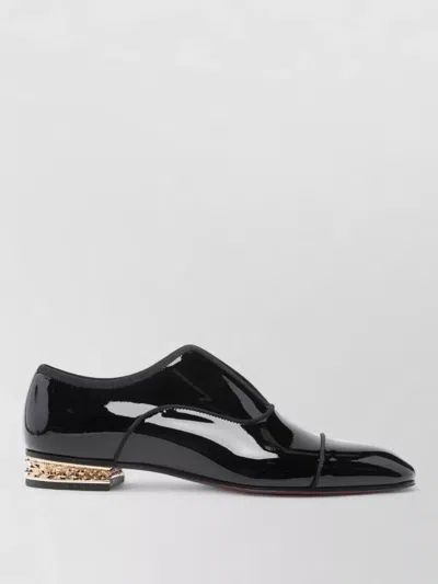 Christian Louboutin Alphamale Rocks Patent Leather Oxfords In Black