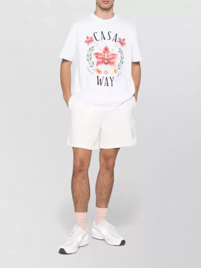 Casablanca Orchid Garden Graphic Relaxed Fit T Shirt In White