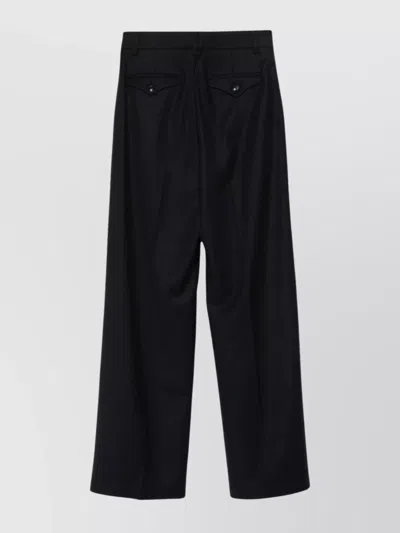 Barena Venezia Wide Leg Trousers Back Pockets In Animal Print