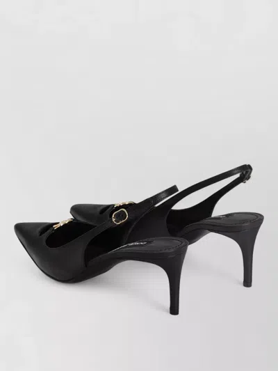 Dolce & Gabbana Slingback Pumps Pointed Toe Stiletto Heel In Black