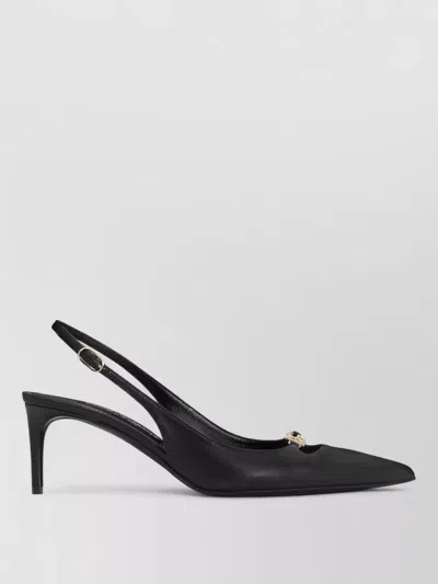 Dolce & Gabbana Slingback Pumps Pointed Toe Stiletto Heel In Black