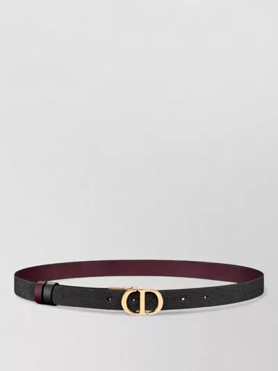 Dior Signature Reversible Belt Gold-tone Buckle In Brown