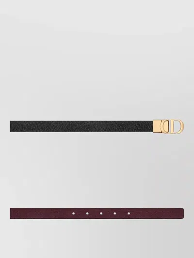 Dior Signature Reversible Belt Gold-tone Buckle In Brown