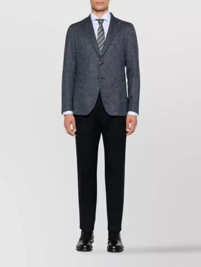 Tagliatore Men's Single Breasted Jacket Pockets In Blue