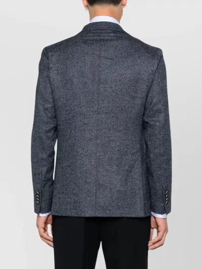 Tagliatore Men's Single Breasted Jacket Pockets In Blue