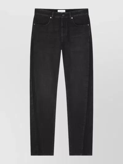 Givenchy Straight Leg Denim Trousers Couture Seams In Black