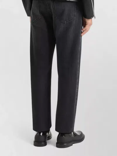 Givenchy Straight Leg Denim Trousers Couture Seams In Black