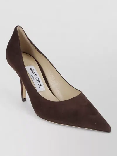 Jimmy Choo Love Eighty Five Suede Pointed Toe Pumps In Brown