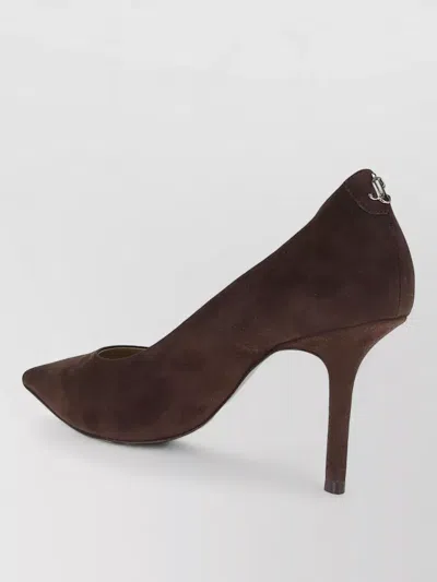 Jimmy Choo Love Eighty Five Suede Pointed Toe Pumps In Brown