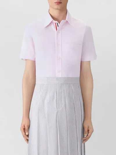 Thom Browne Cotton Shirt Button Down Collar Pocket In Blue