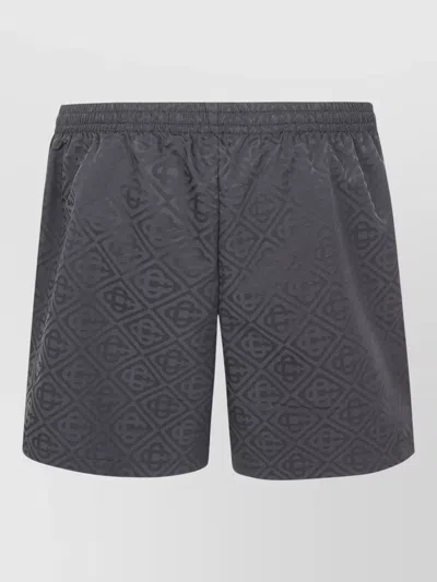 Casablanca Mens Swim Shorts All Over Pattern In Black