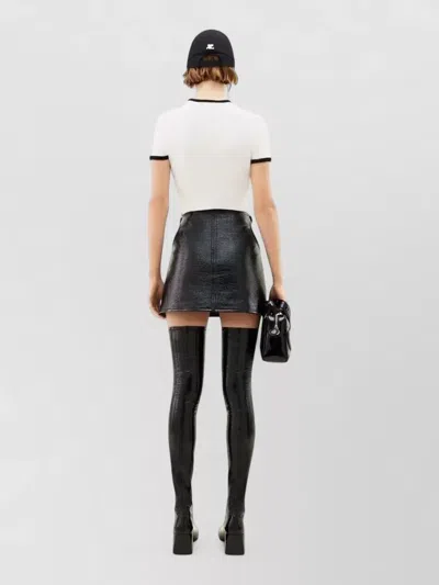 Courrèges Courreges Women Cotton T-shirt With Contrasting Profiles In White