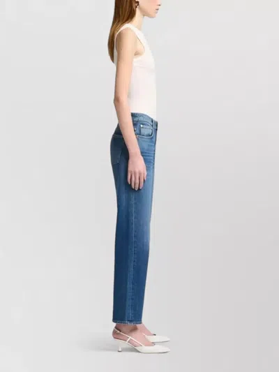 7 For All Mankind Calie Straight Leg Explorer Denim Trousers In Blue