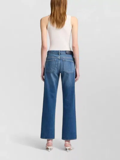 7 For All Mankind Calie Straight Leg Explorer Denim Trousers In Blue