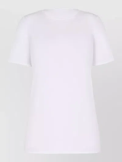 Wolford Crew Neck Short Sleeve Plain Top In White