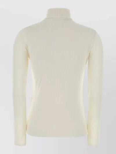 Loulou Studio Viscose Blend Gallinara Turtleneck Sweater Slim In Brown