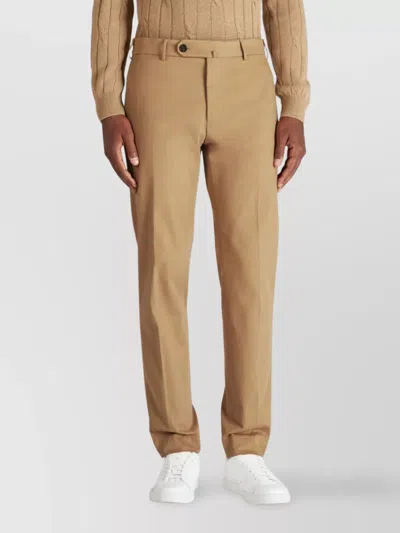 Incotex Tailored Trousers With Pockets And Loops In Neutral