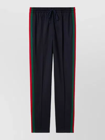 Gucci Technical Jersey Sportswear Pants With Web In Multi