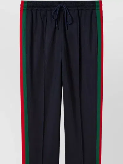 Gucci Technical Jersey Sportswear Pants With Web In Multi