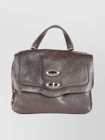 Zanellato Structured Shoulder Bag Featuring Adjustable Strap In Brown