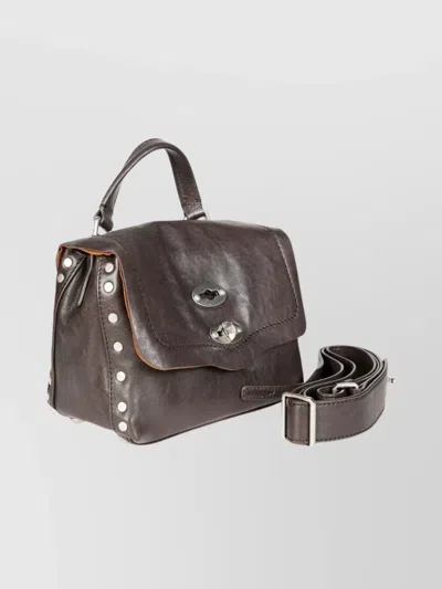 Zanellato Structured Shoulder Bag Featuring Adjustable Strap In Brown