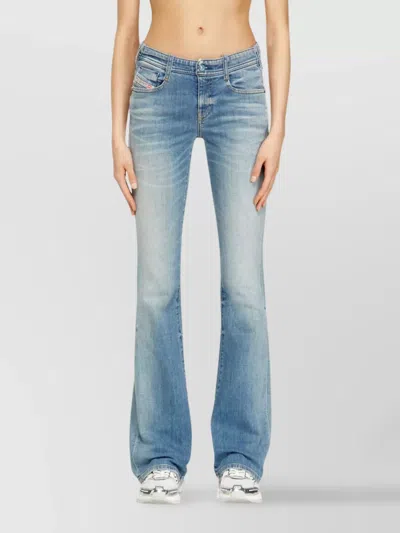 Diesel Vintage Inspired Five Pocket Trousers In Blue