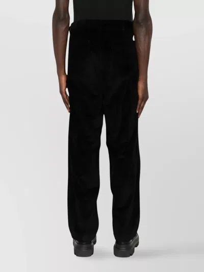 Moncler Corduroy Trousers With Pockets And Loops In Black