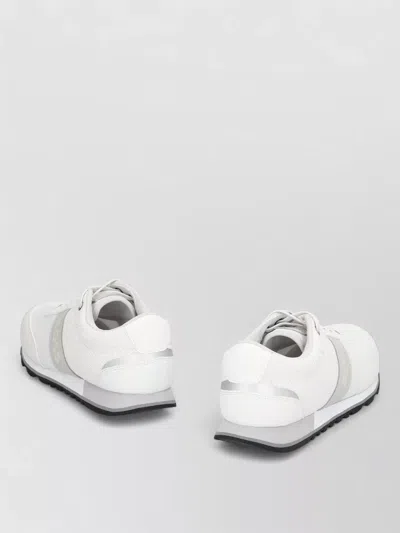 Hugo Boss Low Top Sneakers Technical Fabric Mesh In White