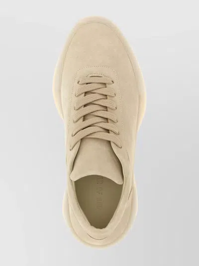 Fear Of God Suede Sneakers With Rubber Sole And Round Toe In Neutral