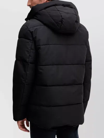 Michael Kors Quilted Hooded Puffer Jacket In Black