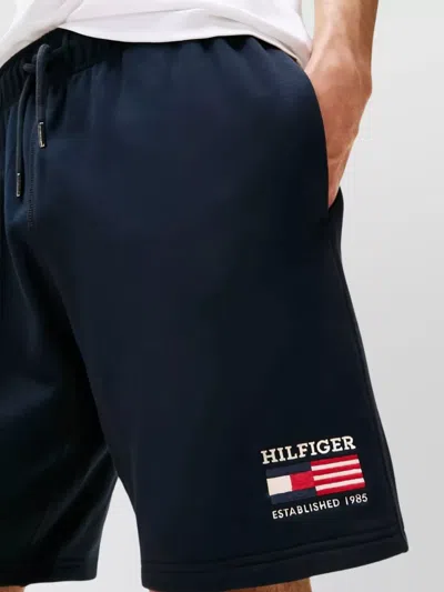 Tommy Hilfiger Americana Shorts With Elastic Waistband And Pockets In Blue