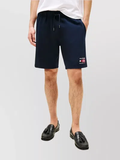 Tommy Hilfiger Americana Shorts With Elastic Waistband And Pockets In Blue