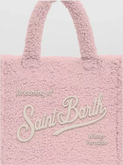 Mc2 Saint Barth Cozy Teddy Texture Tote With Top Handles In Pink