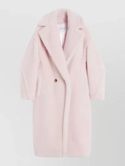 Max Mara Oversized Mid Length Double Breasted Coat In Pink