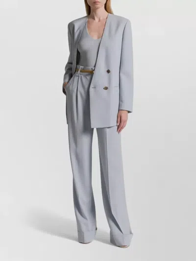 Alberta Ferretti Jacket Long Sleeves Padded Shoulders Buttons Lapels In Pink