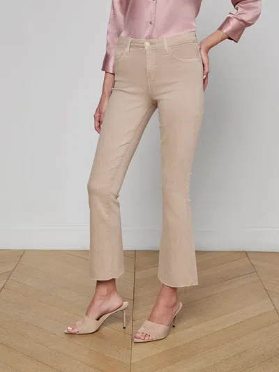 L'agence Kendra Cropped Flare Jean In Brown
