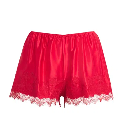 Torlowei Silk-lace Shorts In Red