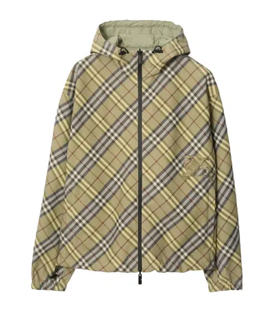 Burberry Reversible Ekd Oversized Jacket In Green