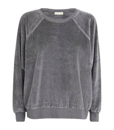 Suzie Kondi Cotton-blend Samos Sweatshirt In Gray