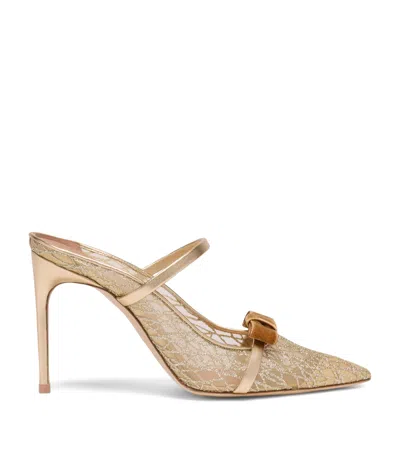 Malone Souliers Glittered Aurora Heeled Mules 90 In Gold