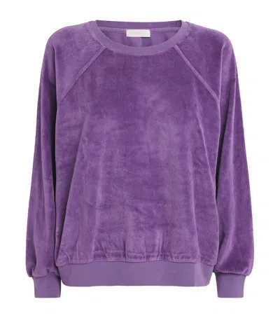 Suzie Kondi Cotton-blend Samos Sweatshirt In Purple