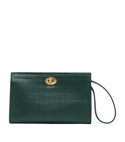 Burberry Lambskin Cotswolds Pouch In Green