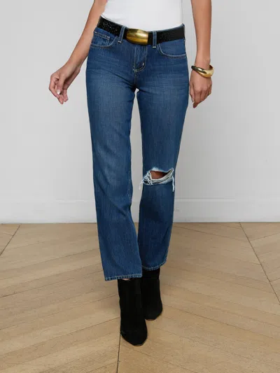L'agence Nevia Slouchy Straight-leg Jean In Blue