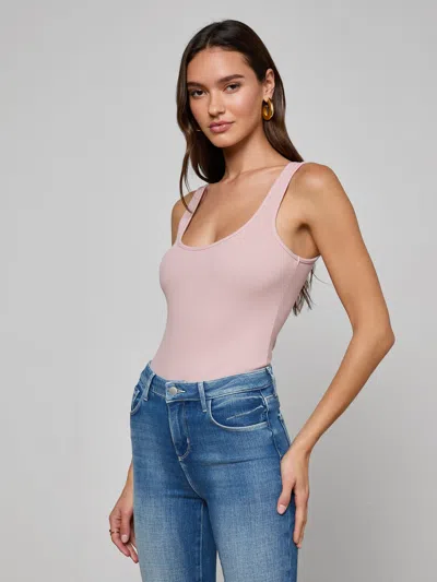 L'agence Nica Scoopneck Bodysuit In Pink