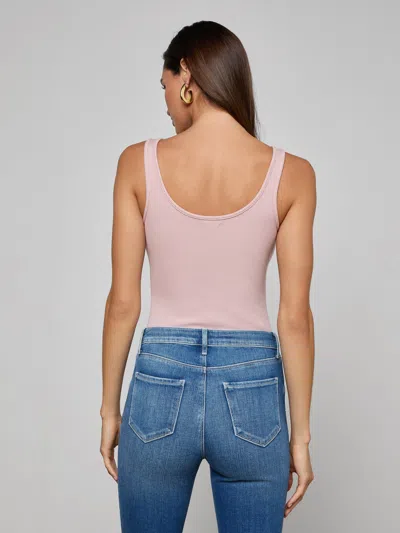 L'agence Nica Scoopneck Bodysuit In Pink