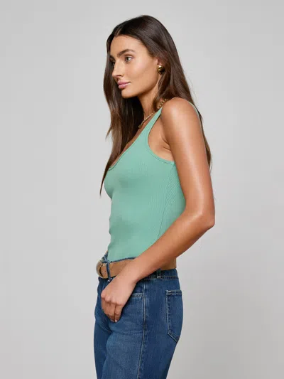 L'agence Nica Scoopneck Bodysuit In Green