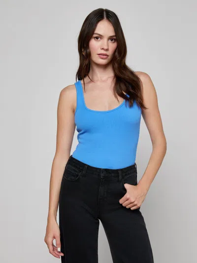 L'agence Nica Scoopneck Bodysuit In Blue